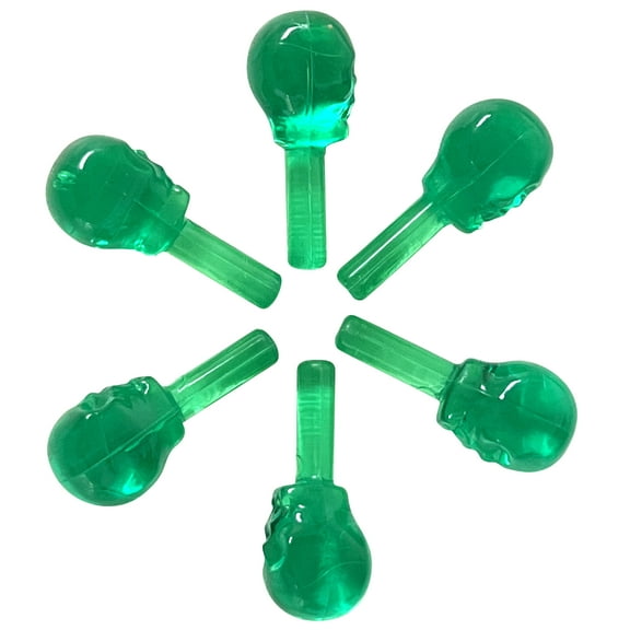 National Artcraft Skull-Shaped Plastic Ornaments for Ceramic Trees - 25/Pk (Green)