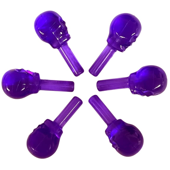 National Artcraft Skull-Shaped Plastic Ornaments for Ceramic Trees - 25/Pk (Purple)