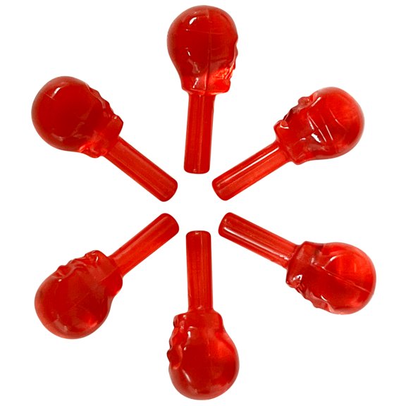 National Artcraft Skull-Shaped Plastic Ornaments for Ceramic Trees - 25/Pk (Red)