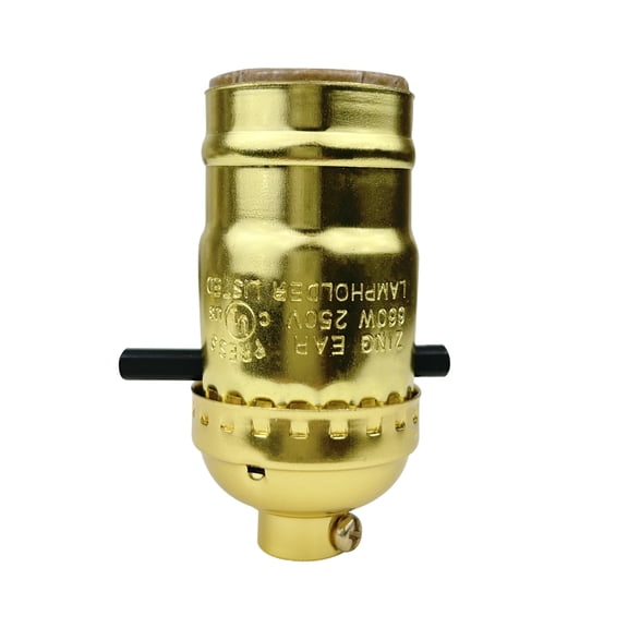 National Artcraft® Standard Edison Base E-26 Lamp Socket with Push-Thru Switch (Pkg/2)