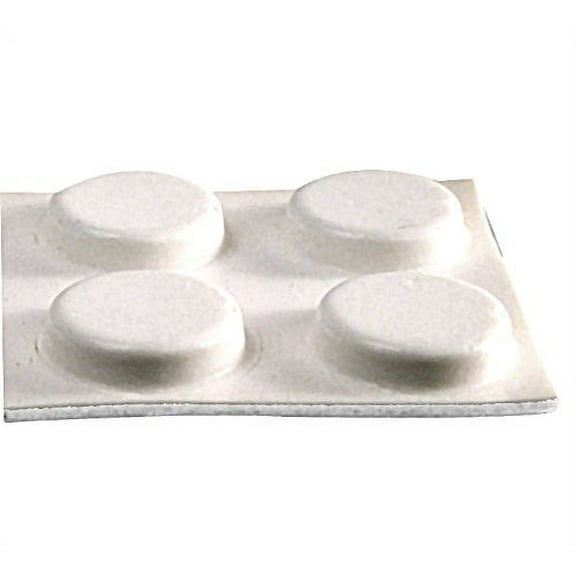 National Artcraft White Polyurethane Bumper Pads with Adhesive Back - (Pkg/50)
