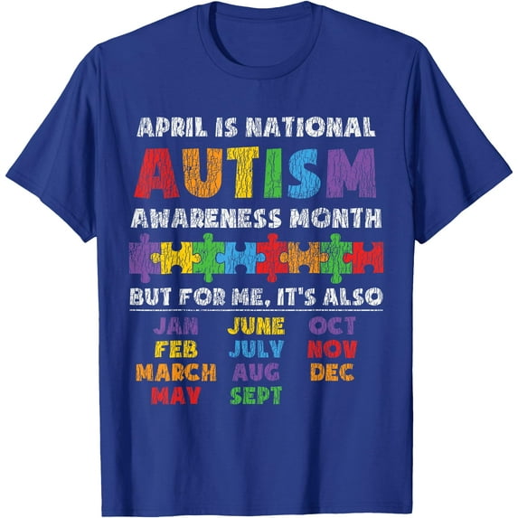 National Autism Awerness Month Autistic Awareness Gift Unisex T-Shirt for Men Women Kids Toddler