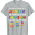 thumbnail image 1 of National Autism Awerness Month Autistic Awareness Gift Unisex T-Shirt for Men Women Kids Toddler, 1 of 5