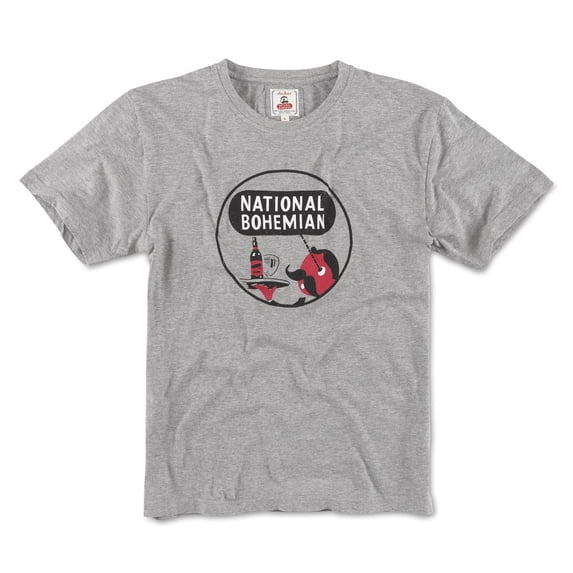 National Bohemia Beer Men's Grey T-Shirt-Large