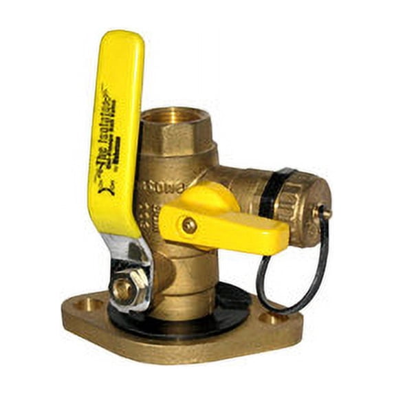 National Brand Alternative 51413W 0.75 in. Sweat Lead Free Isolator Ball Flange Valve with Multi-Function Drain & Rotating Flange
