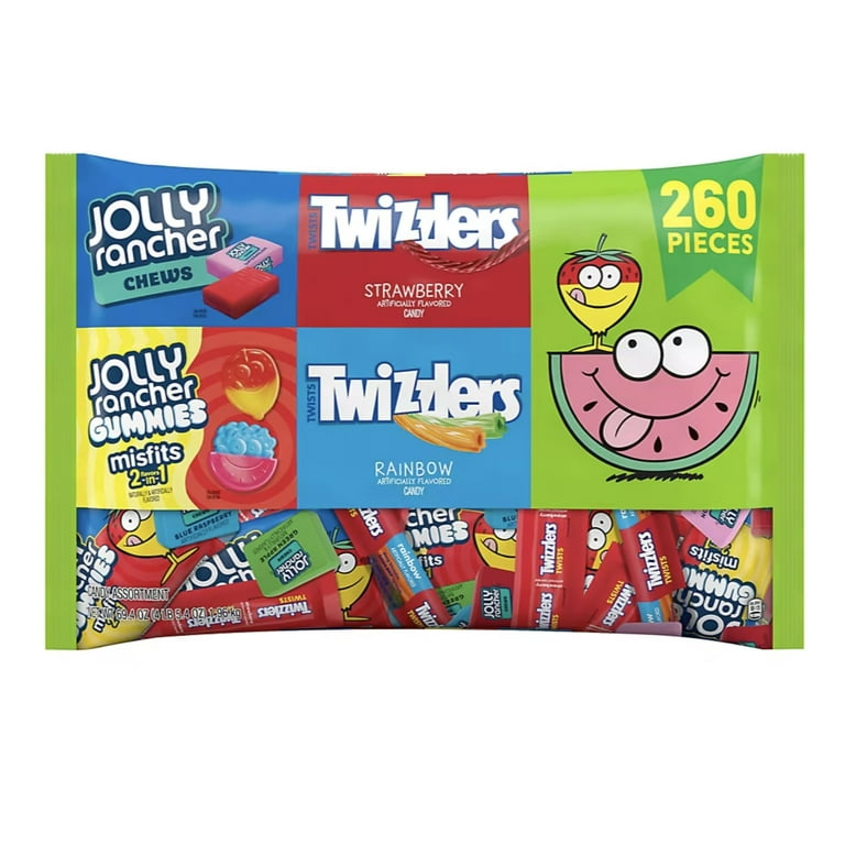 Jolly Rancher Twizzlers Sweets Assortment, 260 Bulk Candy Pieces