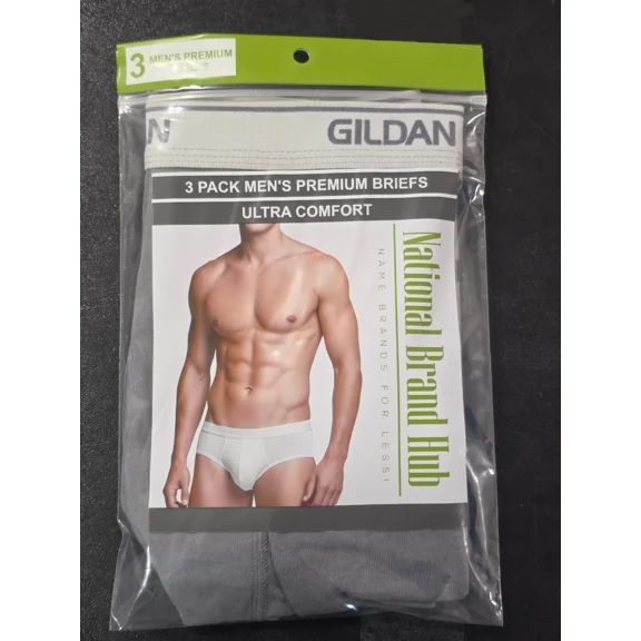 National Brand Hub 3PK Men's Brand Name Color Briefs - Size 2XL