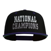 National Champions Embroidered Snapback Cap - Black Purple OSFM