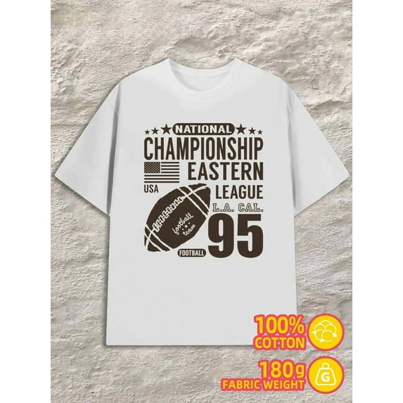 National Championship mens 180G 100% Cotton white Funny Unisex Shirt Cotton tshirts Basic Unisex Shirt Printed tshirts Original Unisex Shirt Short Sleeve tshirts