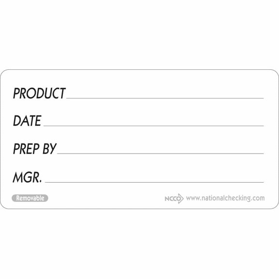 National Checking Company DateIt Rectangle Product Generic Removable Label, 2" Length x 4" Width | 500/Roll