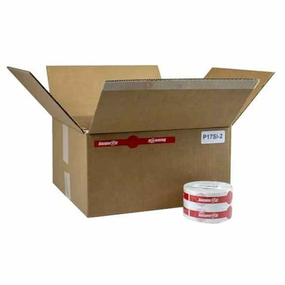 National Checking Company secureit tamper evident food container seals, 1" x 7", red, paper, 250/roll, 2 rolls/pack