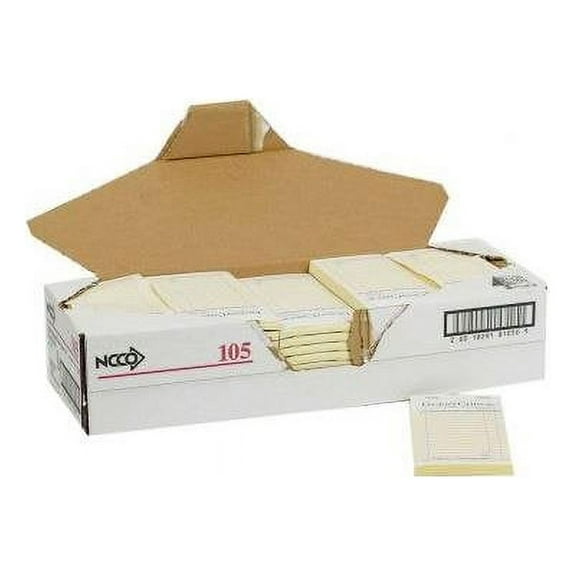 National Checking NTC105 2 Pint 16 Lines Salmon Guest Check, Carbon - 50 Per Pack - 50 Per Case