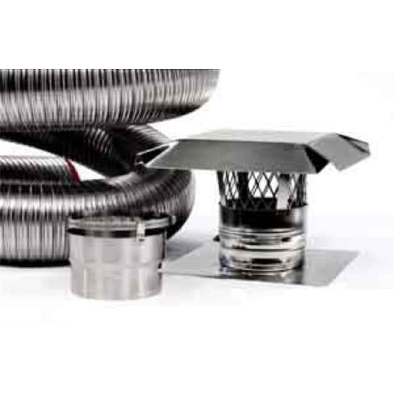 National Chimney CB615BK 6 in. ID x 15 ft. M-Flex 316 Stainless Steel Chimney Flex Liner Kit