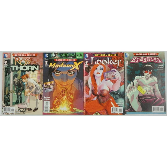 National Comics set of 4 VF/NM Vertigo Madame X Eternity Looker Rose Thorn ; DC