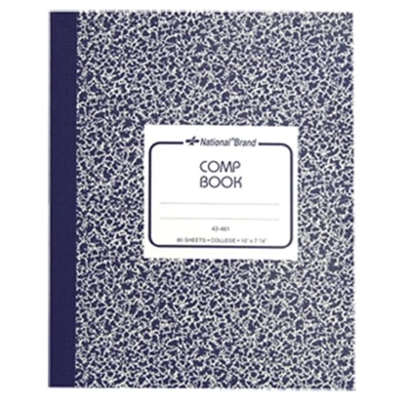 National Composition Book Black 10 x 8 80 Sht College Ruled