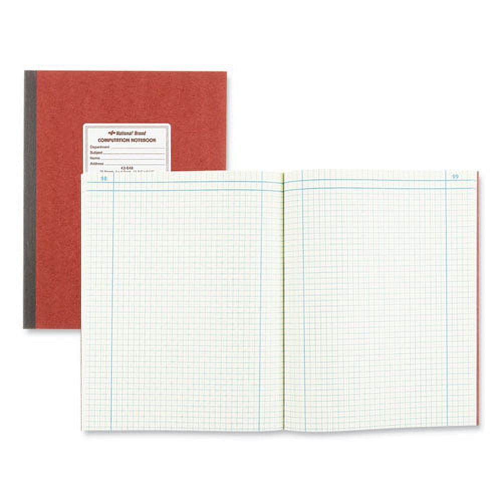 National Computation Notebook, Quadrille Rule, Brown Cover, 11.75 X 9. ...