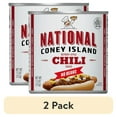 (2 pack) National Coney Island Chili Without Beans, Canned Chili Sauce