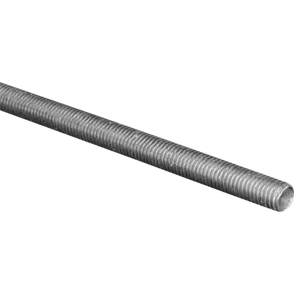 National Hardware Threaded Rod, Small Thread Rod - Zinc-Plated Steel — Standard Mounting Hardware, Drop-In Replacement