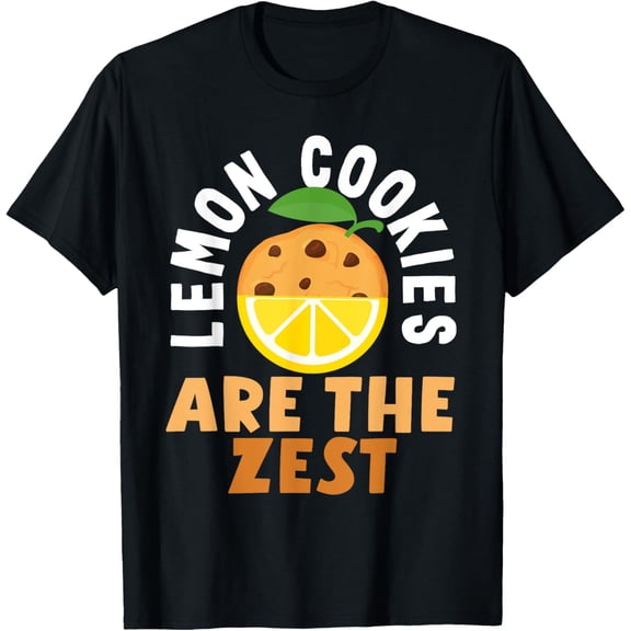 National Cookie Day Chocolate Chip Cookie Lemon Cookies T-ShirtMen's and women's short-sleeved pure cotton shirts