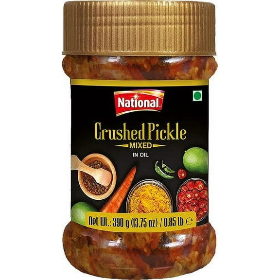 National Crushed Pickle Mixed in Oil 13.75 oz jar