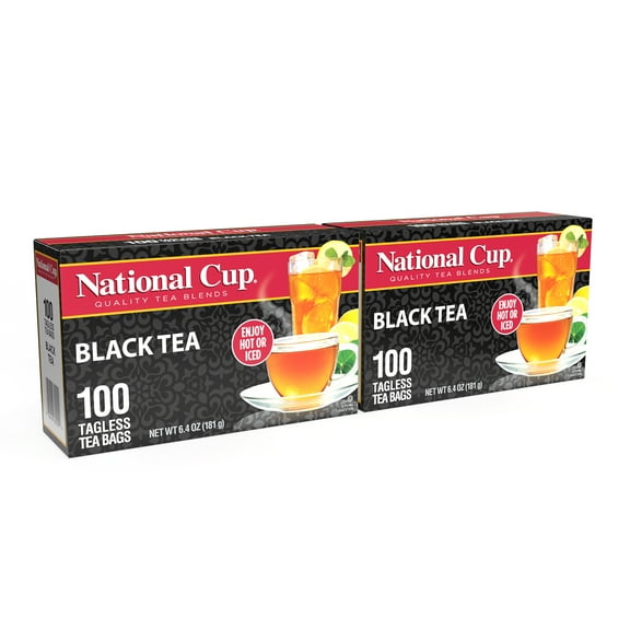 National Cup, Black Tea Blend, Tea Bags, 100 Ct, Pack of 2