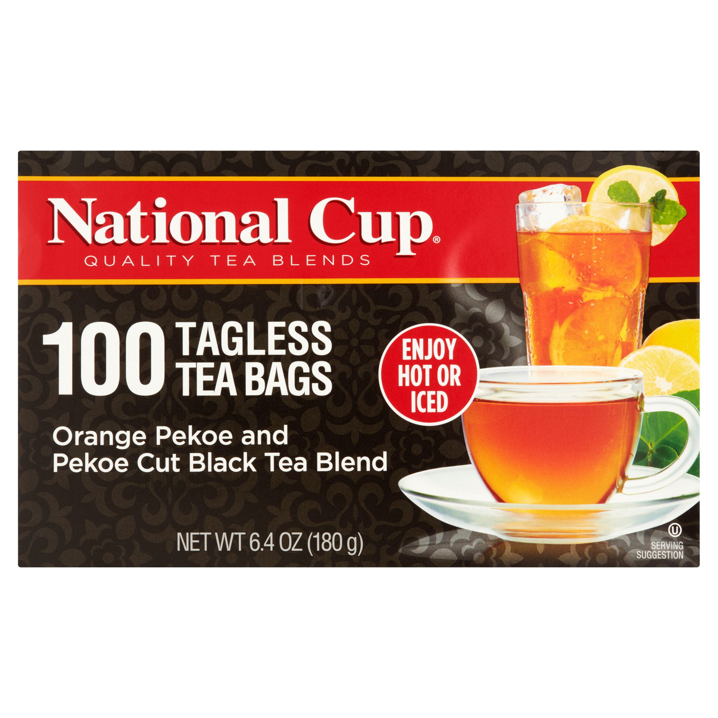 National Cup, Tagless Orange Pekoe and Pekoe Cut Black Tea Blend, Tea