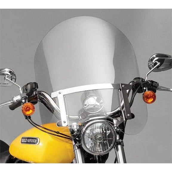 National Cycle Dakota 3.0 Windshield, Clear High Impact Acrylic, 20.5" x 18.3", Fits Harley-Davidson Sportster, Honda Shadow & More (N2310)
