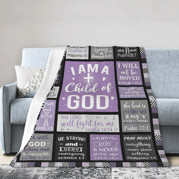 National Day Of Prayer Flannel Blanket for Adults – Cozy Throw for Sofa Bed or Office Use for All Seasons 60x50