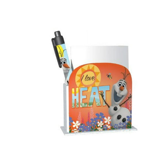 National Design Disney Olaf Desk Caddy Pen and Paper Set