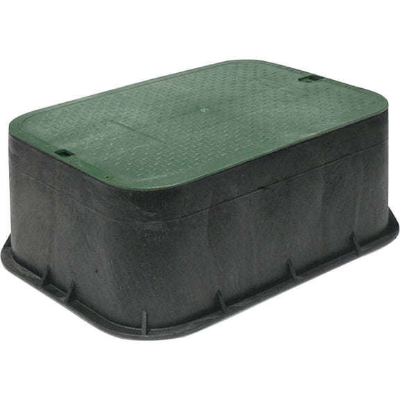 NDS Valve Box 14 x 19 Rectangular - Durable HDPE - Green, 1 Piece