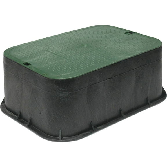 NDS Valve Box 14 x 19 Rectangular - Durable HDPE - Green, 1 Piece