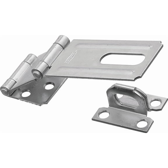 National Double Hinge Zinc Hasp - Single Pack Standard Mounting Hardware, Drop-In Replacement