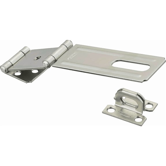 National Double Hinge Zinc Hasp - Single Pack Standard Mounting Hardware, Drop-In Replacement