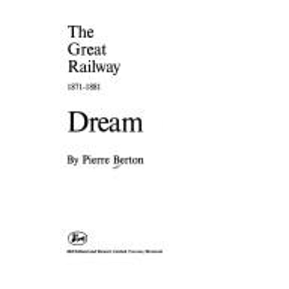 Pre-Owned National Dream (Hardcover) 0771013264 9780771013263