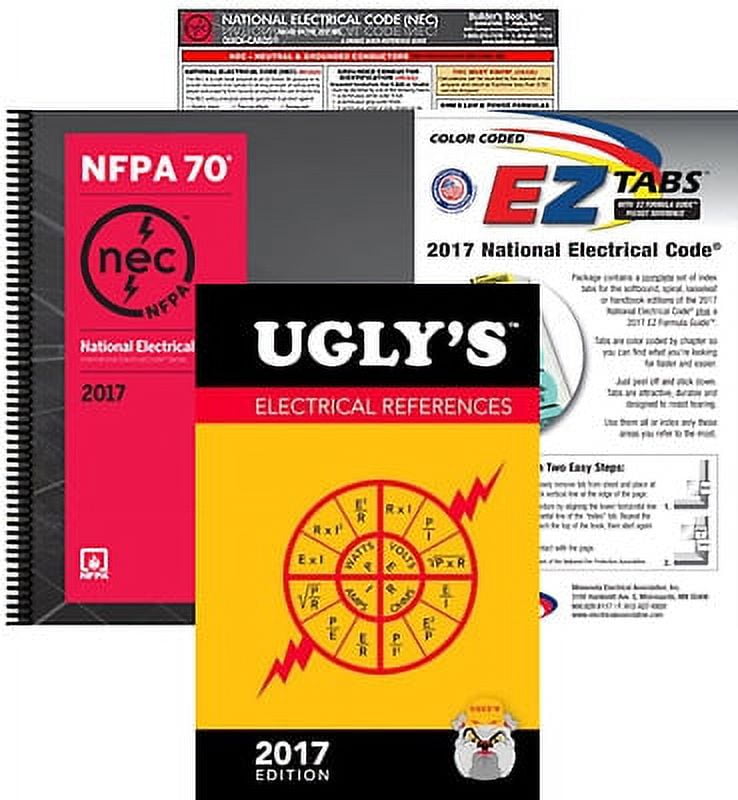 NFPA 70 National Electrical Code 2017, Spiral Bound with Free UGLY's