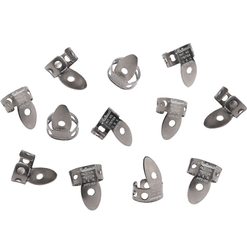 National Finger Picks - 12 Pack -Stainless Steel - From D'Addario