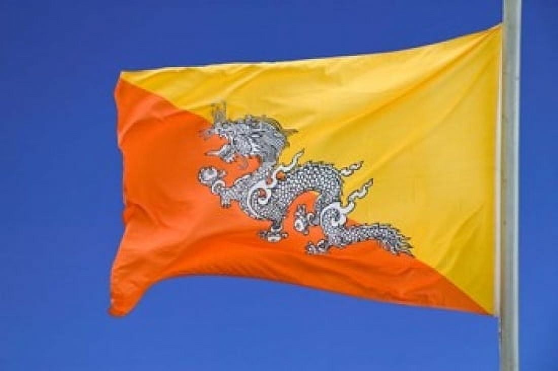 National Flag Bhutan Canvas Art - Keren Su DanitaDelimont (17 x 11)