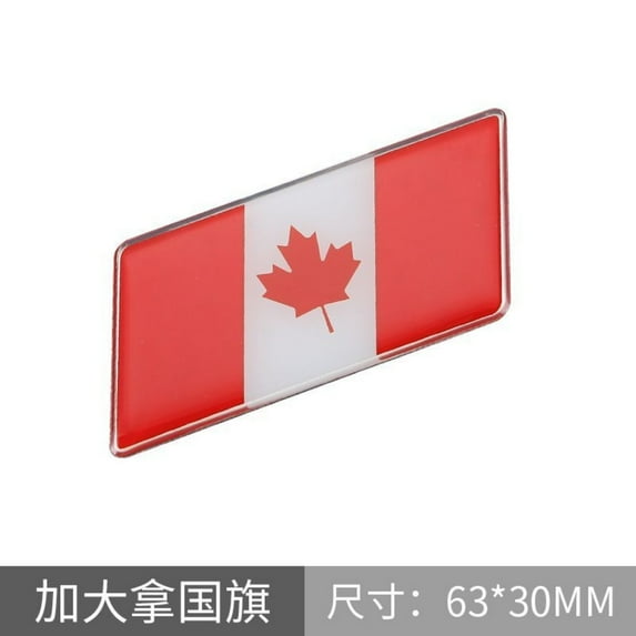 National Flag Car Sticker Metal Crystal Tail Emblem Auto Exterior Decoration for Trunk or Rear Badge for Universal Vehicles