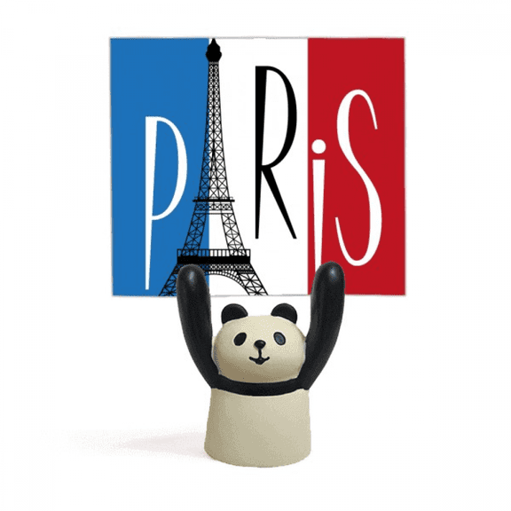 National Flag France Eiffel Tower Paris Memo Holder Cartoon Animal Panda Stand Decoration