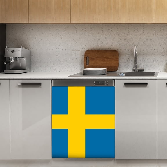 National Flag Sweden Blue Field Dishwasher Magnet Cover Decorative Sticker for Home Cabinet Kitchen 23" x26"