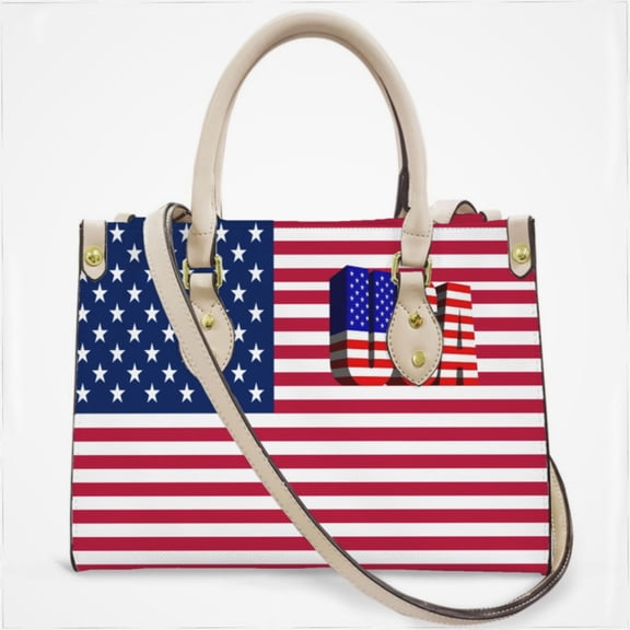 National Flag United States America Usa Cross Body Bags For Women Small Leather Female Handbags Fashion Top-Handle Totes