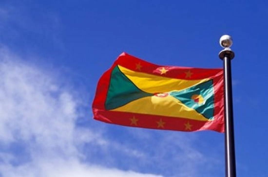 National Flag of Grenada Caribbean Canvas Art - Peter Skinner DanitaDelimont (36 x 24)