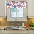 thumbnail image 1 of National Flags Stars Curtain Valances Farmhouse Design Window Treatment Decor Blackout Rod Pocket for Windows Living Room Kitchen 54" x 18", 1 of 5