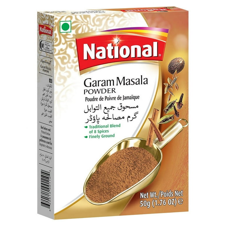 National Foods Garam Masala 1.75Oz (50g) | Fresh Spice Mix | Traditional  Ground Powder | Box Pack