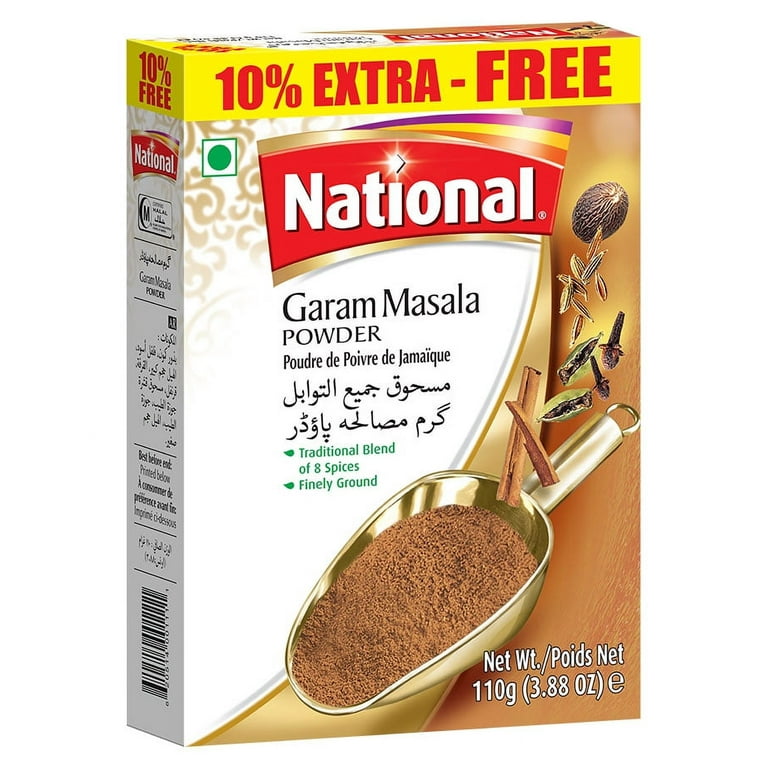 .com : National Foods Garam Masala 3.85 oz (110g), Fresh Spice Mix, Traditional Ground Powder