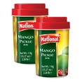 thumbnail image 1 of National Foods Mango Pickle 35.27 oz (1000g) Sour & Spicy Traditional South Asian Relish | Zesty & Tangy Aam Ka Achaar | Plastic Jar | Pack of 2, 1 of 2
