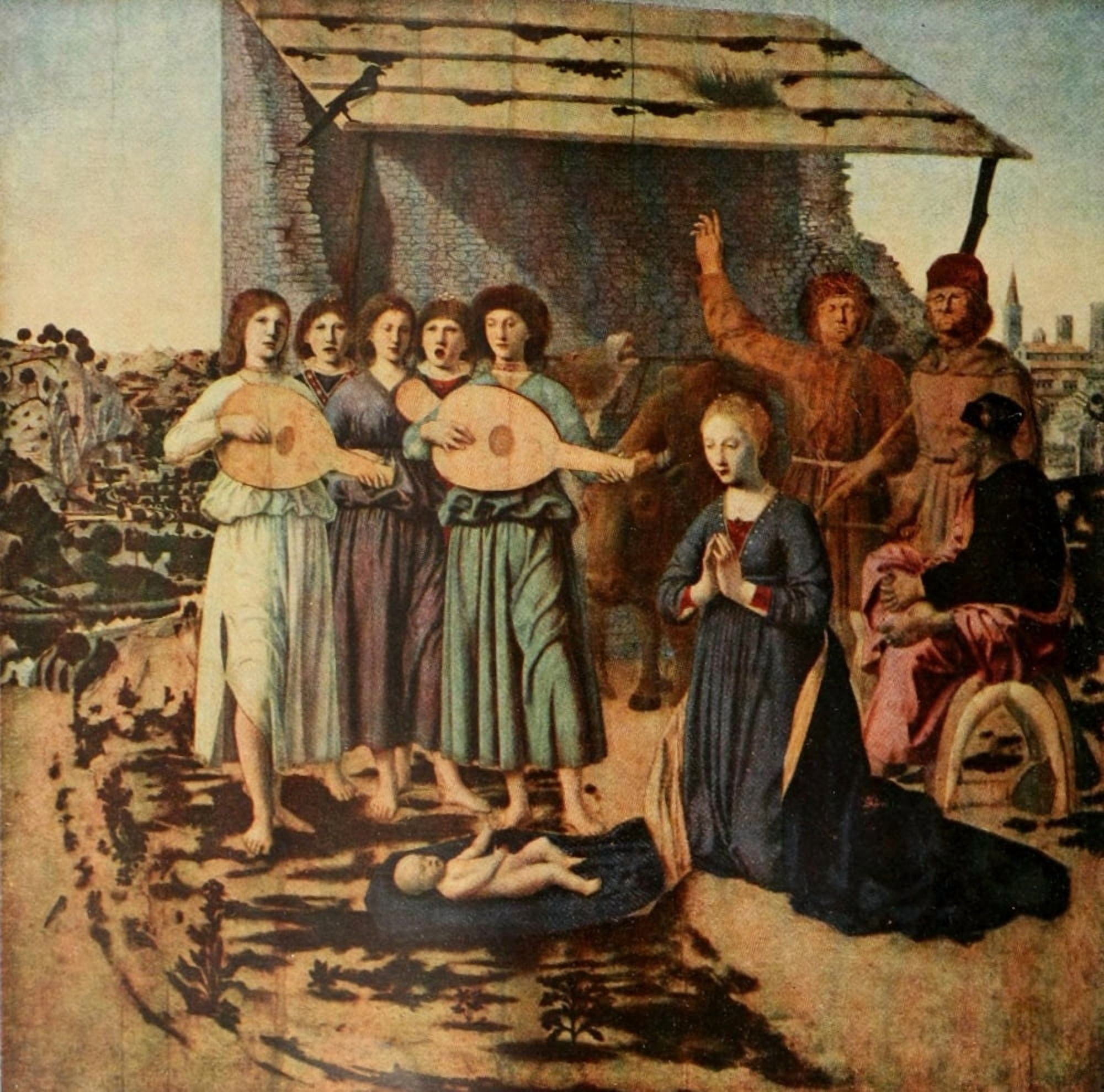 National Gallery 1912 Nativity Canvas Art - Piero Della Francesco (24 x 36)