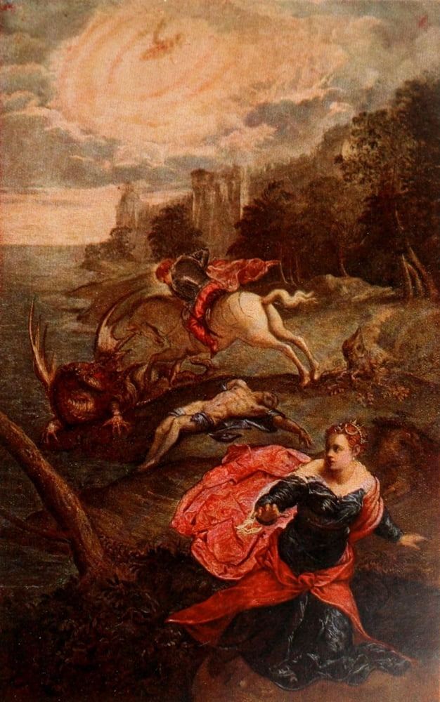 National Gallery 1912 St George & the dragon Canvas Art - Tintoretto (24 x 36)