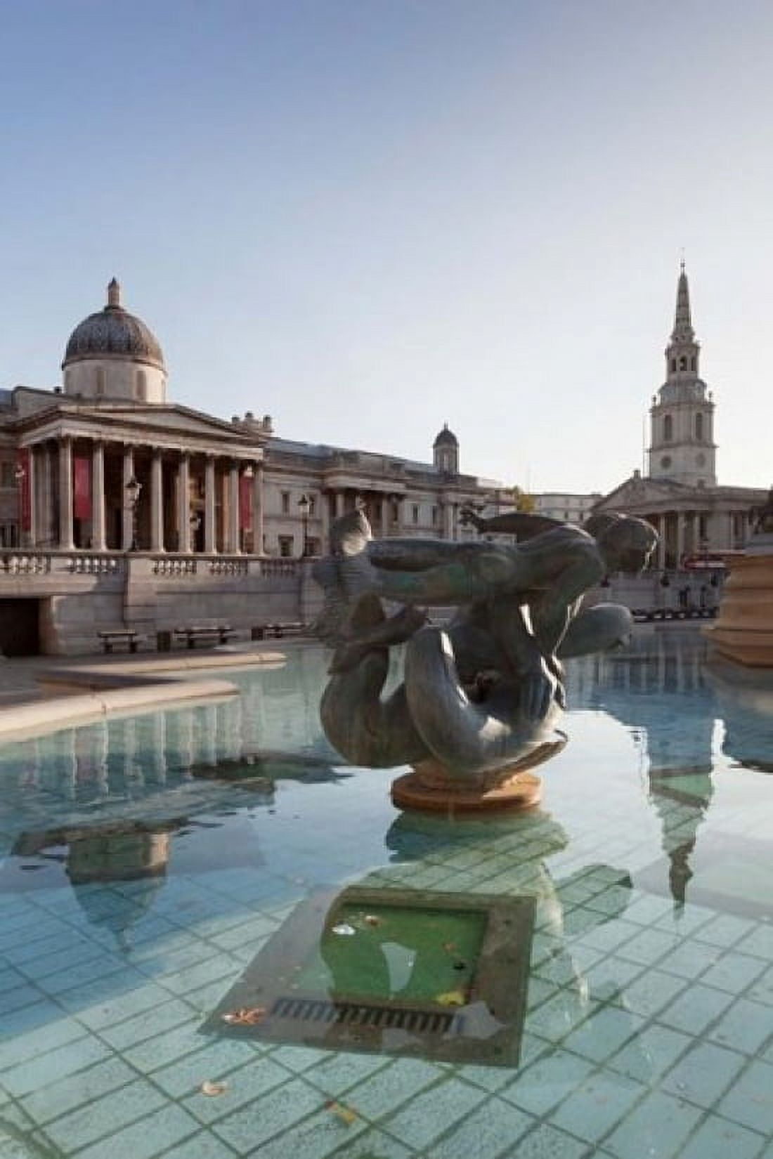 National Gallery St Martin-in-the-Fields Trafalgar Square London England Canvas Art - Panoramic Images (12 x 18)