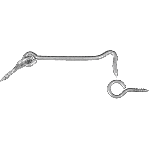 National Gate Hook with Screw Eye - Pack of 2 — Construction & DIY Use ...